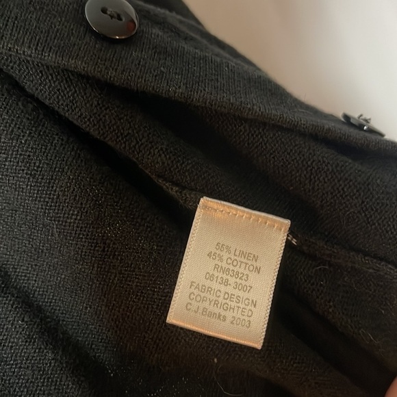 CJ BANKS VINTAGE SHORT SLEEVE BUTTON UP SWEATER TOP (1X) - Picture 6 of 7